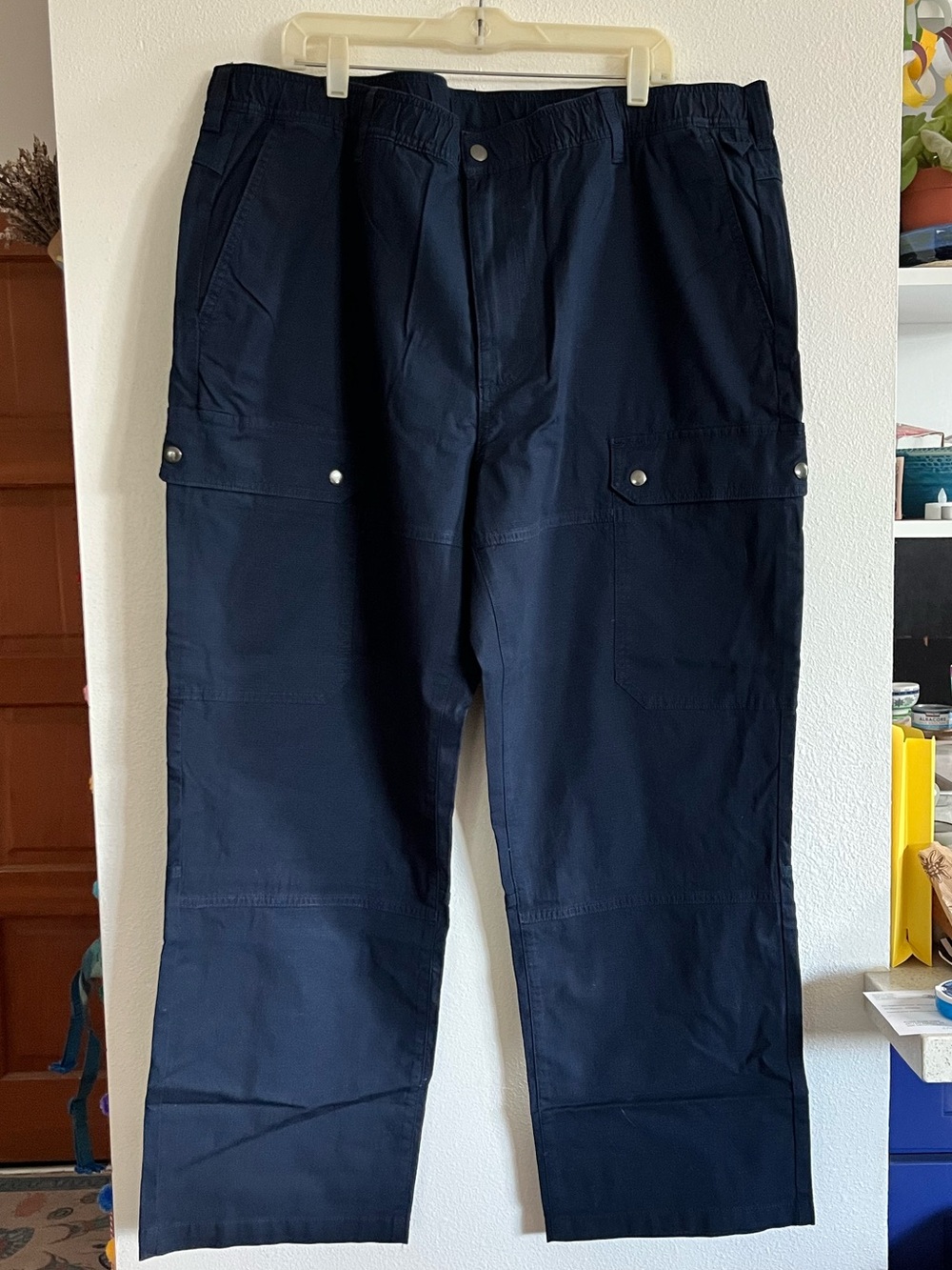 Lands' End Navy Cargo Pants with Utility Pockets